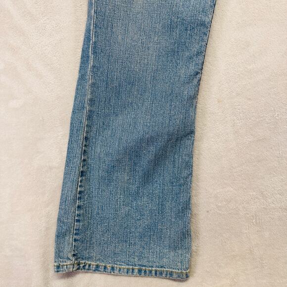 Levi Strauss Jeans Women 16 Short Med Wash Blue Denim Bootcut Stretch Low Rise - Picture 4 of 13